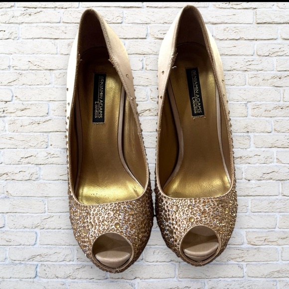 Benjamin Adams London Platform Bridal Heels Pump -Size 7.5 or 38 - Picture 5 of 14